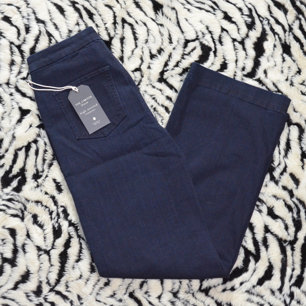 NWT The Limited High Waist Flare Denim Trouser 8P